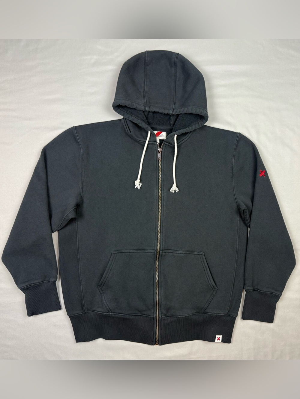 Best Made Co Mens Full Zip Hoodie Sweatshirt Sz Large Black Supima Cotton B1